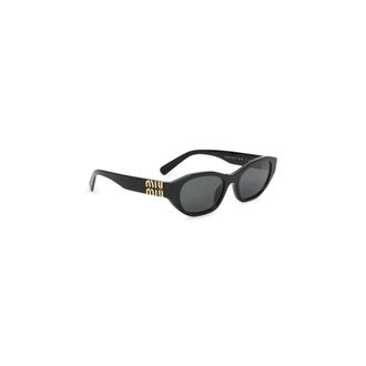 Miu Miu Sunglasses, female, Black, Size: 53 MM Glimpse Sunglasses