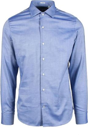Himon's Blue Tailored Cotton Shirt