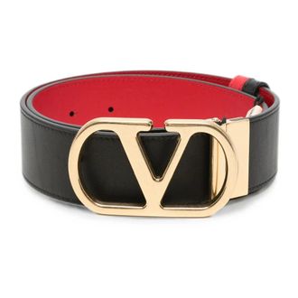 Valentino Accessoires, Dames, Zwart, 90 CM, Leer, Riem H. 40 Reversibel VLogo