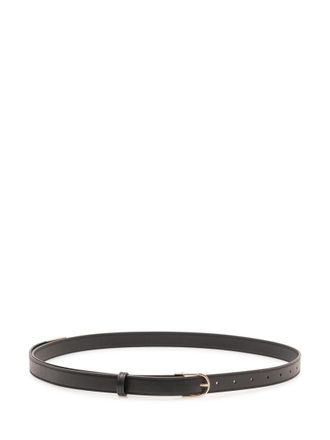 Victoria Beckham Black Solid Buckle Belt