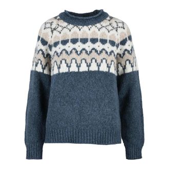 Eleventy Round-neck Knitwear, female, Multicolor, M, Maglione Girocollo