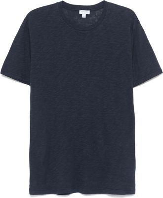 Sunspel Slub T-shirt - Blauw