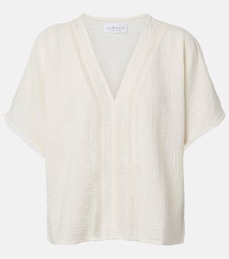 Velvet Verna cotton gauze top