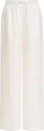 12 Storeez Pantaloni in lino con coulisse - Bianco