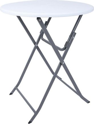 Mobili Rebecca Rebecca Mobili Mesa de Balcón Plegable Acero Plástico Blanco Gris Ahorro de Espacio