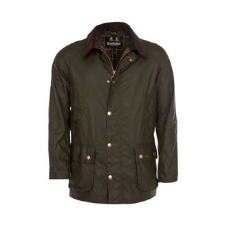 Barbour Jackets, male, Green, Size: S Ashby Wax Jacket