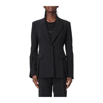 Pinko Pinko, Jassen, Dames, Zwart, S, Giacca in tessuto tecnico