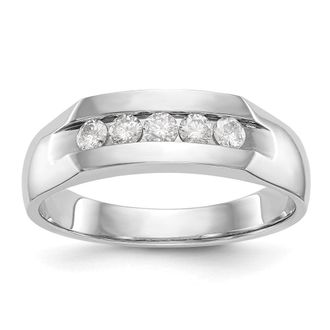 Diamond2Deal 14k Gold Lab Grown Diamond Wedding Band Ring 1/3Ct Clarity- VS Color- D-E