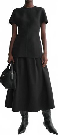 Toteme Cap Sleeve Top In Black