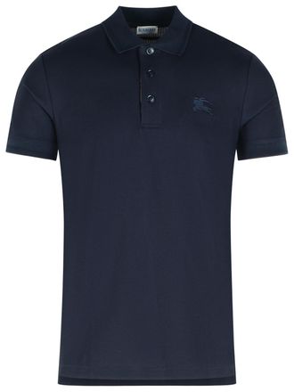 Burberry Eddie Polo Shirt In Blue Cotton