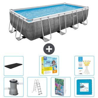 Bestway Piscina Bestway Power Steel Rectangular - 488x244x122 Cm - 8-piezas S566