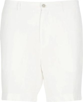 120% Lino Heren, Korte broeken, Wit, Maat: XL Linnen
