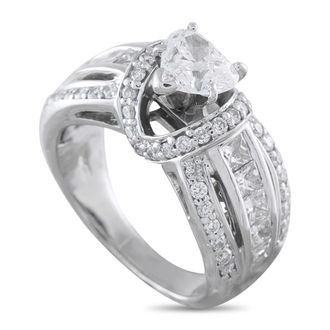 Luxury Bazaar 14K White Gold 2.20ct Diamond Ring MF18-050526
