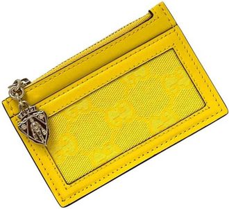 Gucci Yellow Canvas Leather Coin Purse/Coin Case (Pre-Owned)
