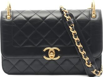 Chanel 2020s chain-strap shoulder bag - Black