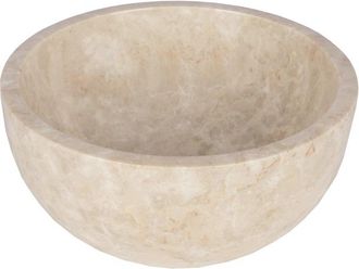 Differnz Boomer Waskom - 21x12cm - rond - Marmer - Beige