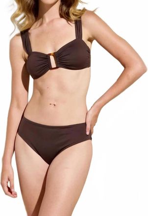 Marie Oliver Elle Classic Bikini Bottom In Walnut