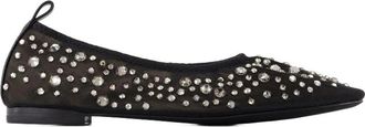 Tory Burch Zwarte Nylon Kristal Ballerina Slip-On - Dames - Ballerinas - Zwart - 40 EU - Nylon - Schoenen