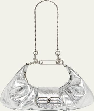 Balenciaga Pamela Small Metallic Leather Shoulder Bag