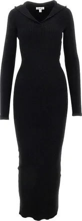 Alaia Knitted hooded long dress Woman 40