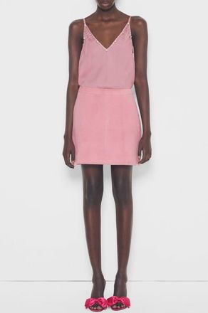 AS by DF Candy Supersuede Skirt in Mauve at Nordstrom, Size 14