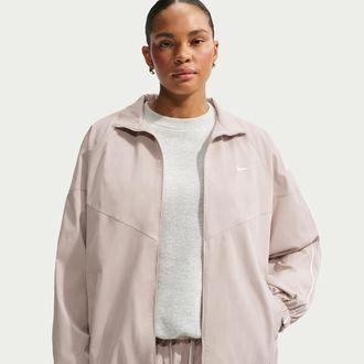 Nike Womens Nike Sportswear Oversized Track Jacket in Brown | IQ3164-236