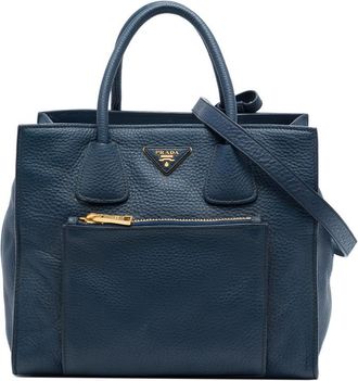 Prada Pre-owned Prada Vitello Daino Front Pocket Open Convertible Tote Ladies 736CFCBTNYV65NJM
