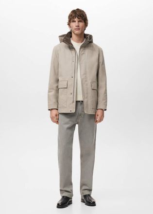 Mango Parka trapuntato giacca interna staccabile sabbia - Uomo - XXL - MANGO MAN