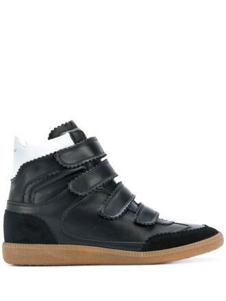 Isabel Marant Bilsy high-top sneakers - women - Calf Leather/Pig Leather/Rubber - 37 - Black