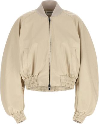 Andamane Sierra Bomber Jacket - Dames - Bomber jackets - Beige - M - Leer - Jassen
