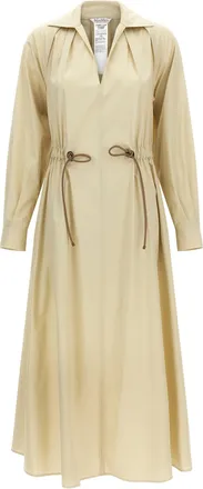 Max Mara Beige Cotton Long Womens Dress