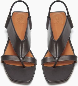 Coclico Womens Finch Sandal In Black Leather
