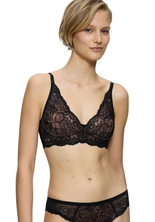 Triumph B&uuml;gelloser BH TRIUMPH Amourette Charm, Damen, Gr. 70, Cup C, schwarz, Spitze, Obermaterial: 70% Polyamid, 30% Elasthan, gemustert, BHs B&uuml;gelloser BH, 