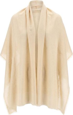 Givenchy Silk-Wool Blend Scarf - Beige