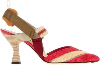 Fendi Multicolor Slingback Pumps