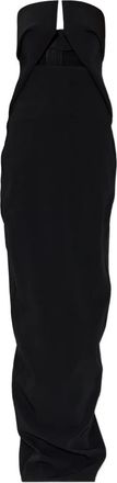 Rick Owens Abito lungo senza spalline con cut-out - Nero