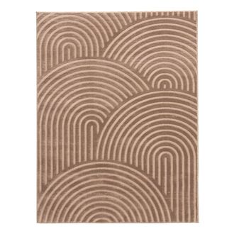 Nazar Rugs Alfombra con arcos en relieve - moca - 200x290 cm
