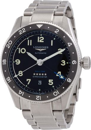 Longines Pre-owned Longines Spirit Zulu Time Automatic Black Dial Mens Watch L3.812.4.53.6