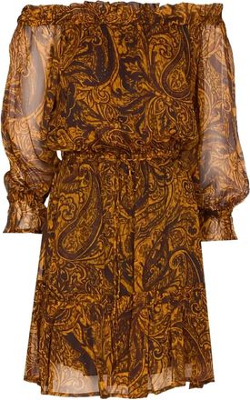 Pinko Abito midi con stampa paisley - Giallo