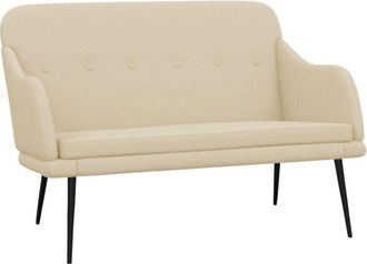 vidaXL Banco De Tela Color Crema 110x76x80 Cm Vidaxl