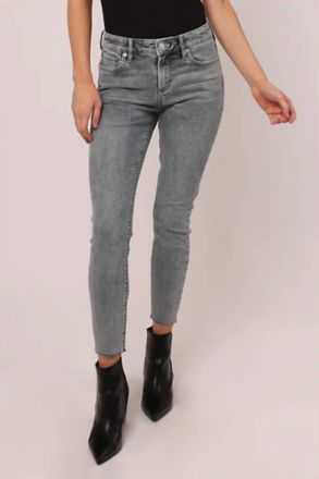 Dear John Denim Gisele Classic Mid Rise Skinny Jean In Washed Grey