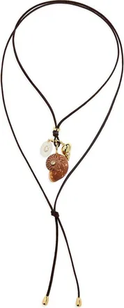 &Eacute;liou Area Charm Lariat Necklace in Brown Multi at Nordstrom