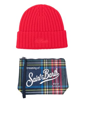 MC2 Saint Barth Wengen beanie hat set - Rosso