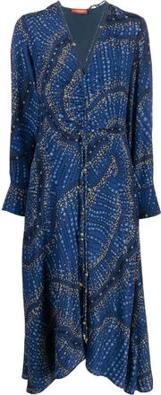 Altuzarra Mila V-neck dress - women - Polyester/Silk - 42 - Blue