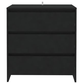 Berkfield Home Sideboard Black 70x41x75 cm Engineered Wood | Size: 70 x 41 x 75 cm