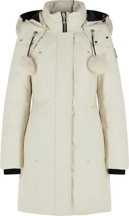 Moose Knuckles Stirling Original Ivory Cotton Blend Parka