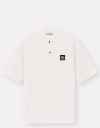 Stone Island Mens S00B5 Knitted Polo Cream - Size: 44