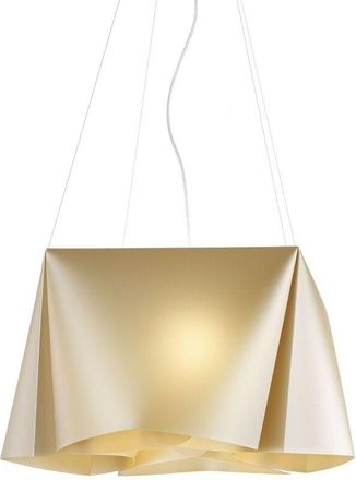 Linea Zero Suspensi&oacute;n 3 Luces Oro Nuevo En Metal Cromado Cm. 59x31h