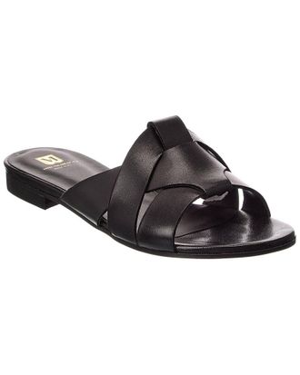 Bruno Magli Andria Leather Flat Sandal