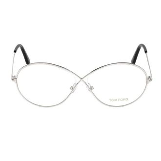 Tom Ford Oval Full Rim Eyeglasses - Silver